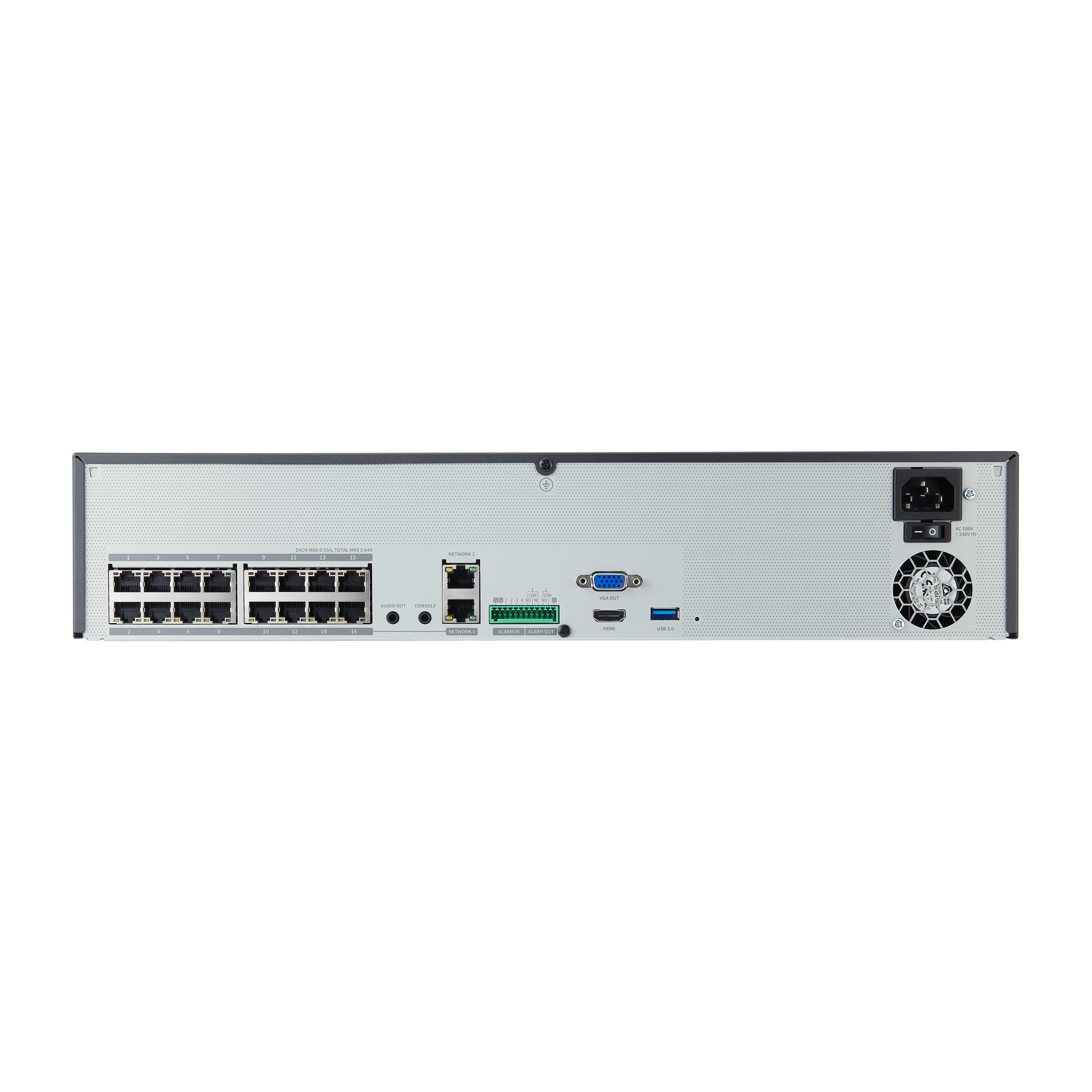 XRN-1620SB1 Network Video Recorder with PoE+ - Hanwha Vision